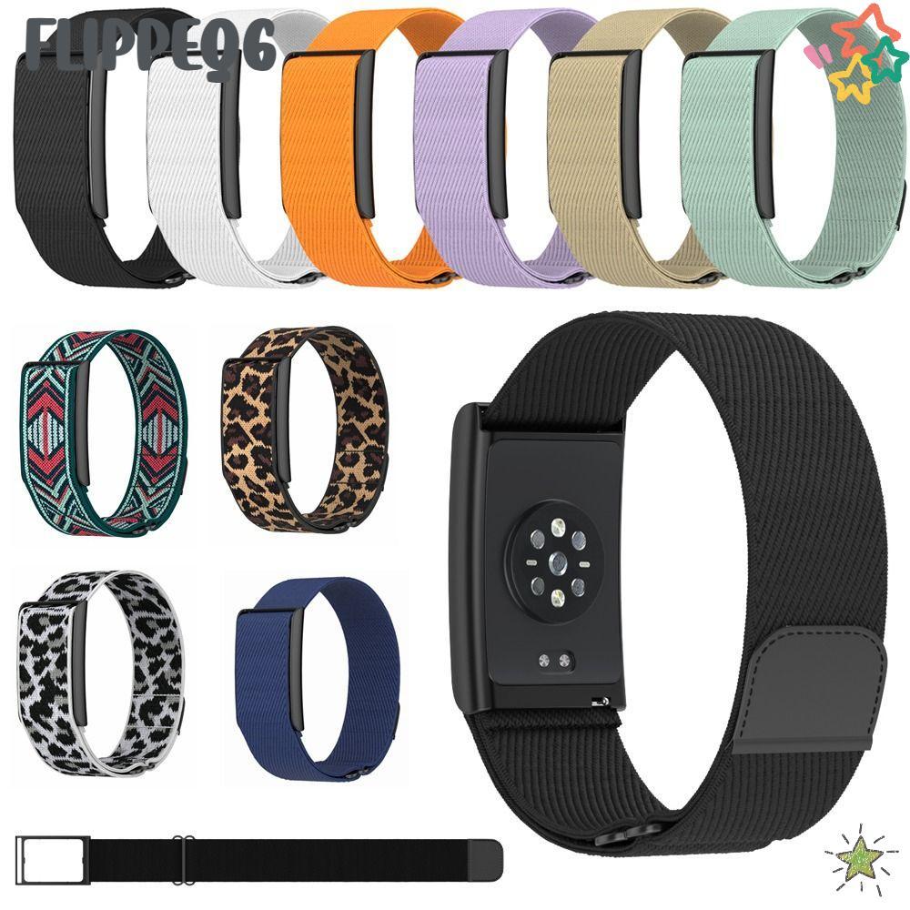 FLIPPEQ6 สายรัดติดตามฟิตเนส, สายรัดกีฬาไนลอน 22 มม., การออกแบบห่วงปรับสายรัดข้อมือทดแทนระบายอากาศสําหรับสาย Amazfit Helio