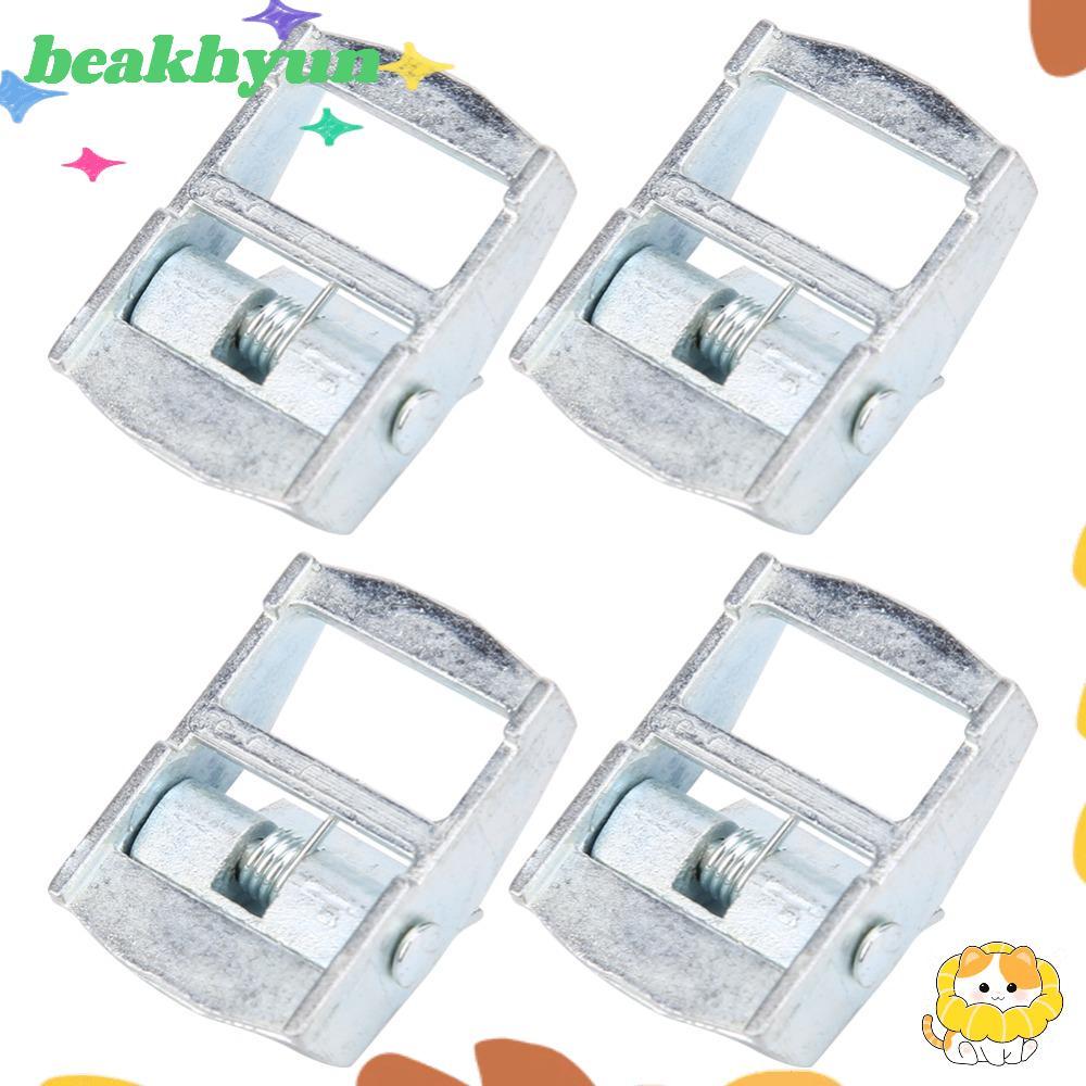 BYUN 4 ชิ้น Tiedown สายรัดหัวเข็มขัด, ปรับล็อค 20/25 มม. สังกะสีอัลลอยด์หัวเข็มขัด, ทนทาน Heavy Duty Quick Release สายคล้องสินค้าสายรัด