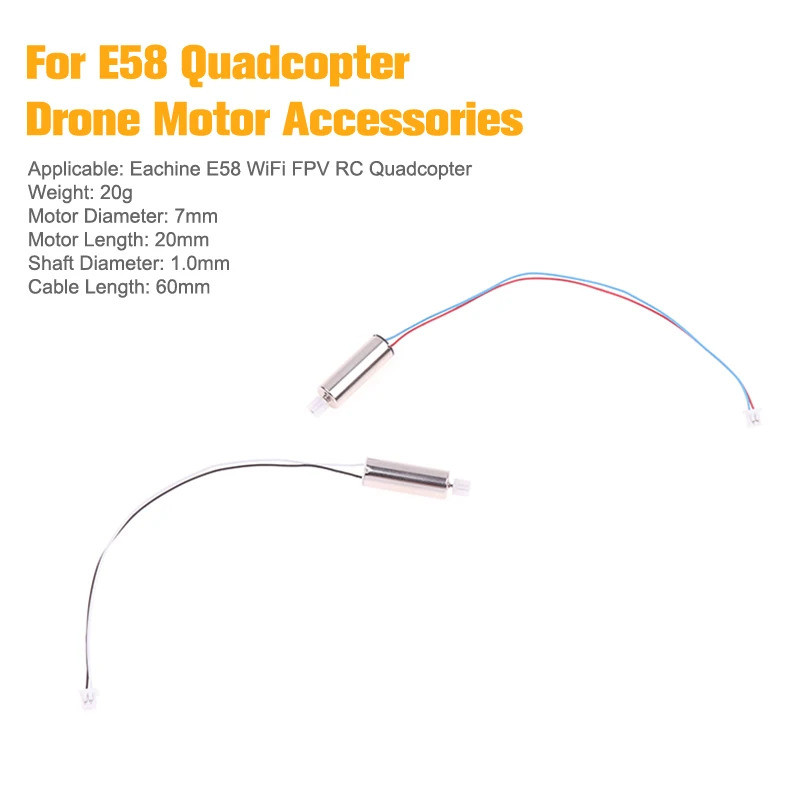Original Eachine E58 Quadcopter อะไหล่ 7 มม.แปรง Coreless Drone มอเตอร์เกียร์ Connector CW/CCW อุปกร