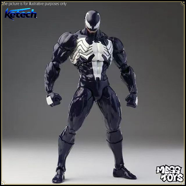 CT Mess ของเล่น Symbiote Spider Man Action Figure สีดํา Fatal Neighbor Venom ชุดสะสมของเล่นตุ๊กตาเคลื่อนย้ายได้