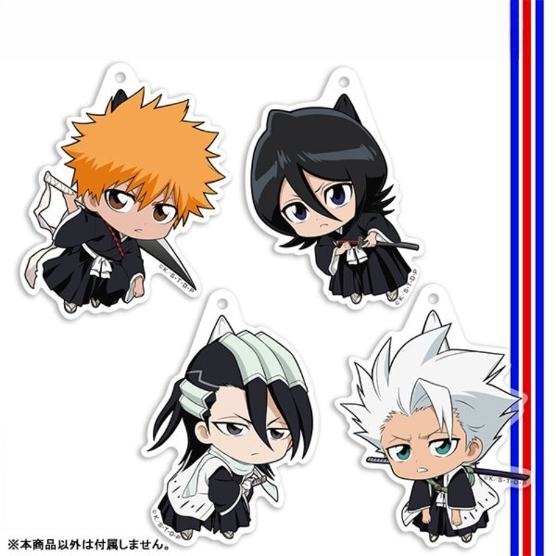 Toshiro Hitsugaya Ichigo Kurosaki อะนิเมะ KeyChain ‌Byakuya Kuchiki Men Key Chain สําหรับผู้หญิงรูปก