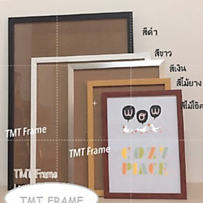 กรอบรูป ใส่รูปภาพขนาด 16x20”,15x20",15x21”, A2( 42x59.4cm) ,16x24”^^ราคาประหยัด^^++กระจกใสด้านหน้า+หูแขวนผนัง+สลิงแขวน