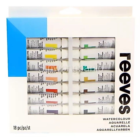 (KTS)สีน้ำ ตรา REEVES Watercolour 18 สี 12 ml.