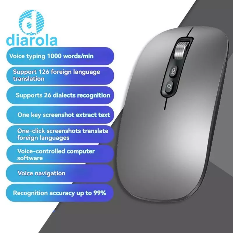 เมาส์ไร้สาย ไดโรลาธ รองรับเสียงเป็นข้อความ Bluetooth 2.4G thumbnail 4