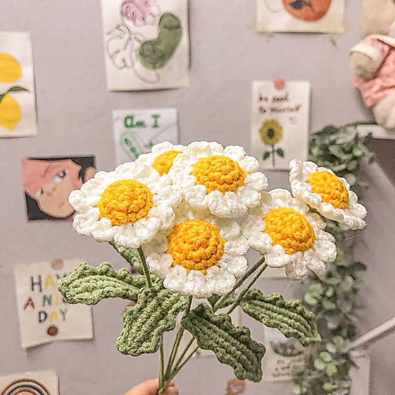🌼 Daisy flowers 🌼 | ไหมพรมดอกเดซี่ | ดอกไม้ไหมพรม | ของตกแต่งห้อง | ของที่ระลึก | ของขวัญรับปริญญา |