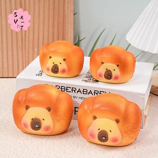 ของเล่นหยิกขนมปังหมี Capybaras - PU บรรเทาความเครียด Rebound ช้าสําหรับผู้ใหญ่เด็ก