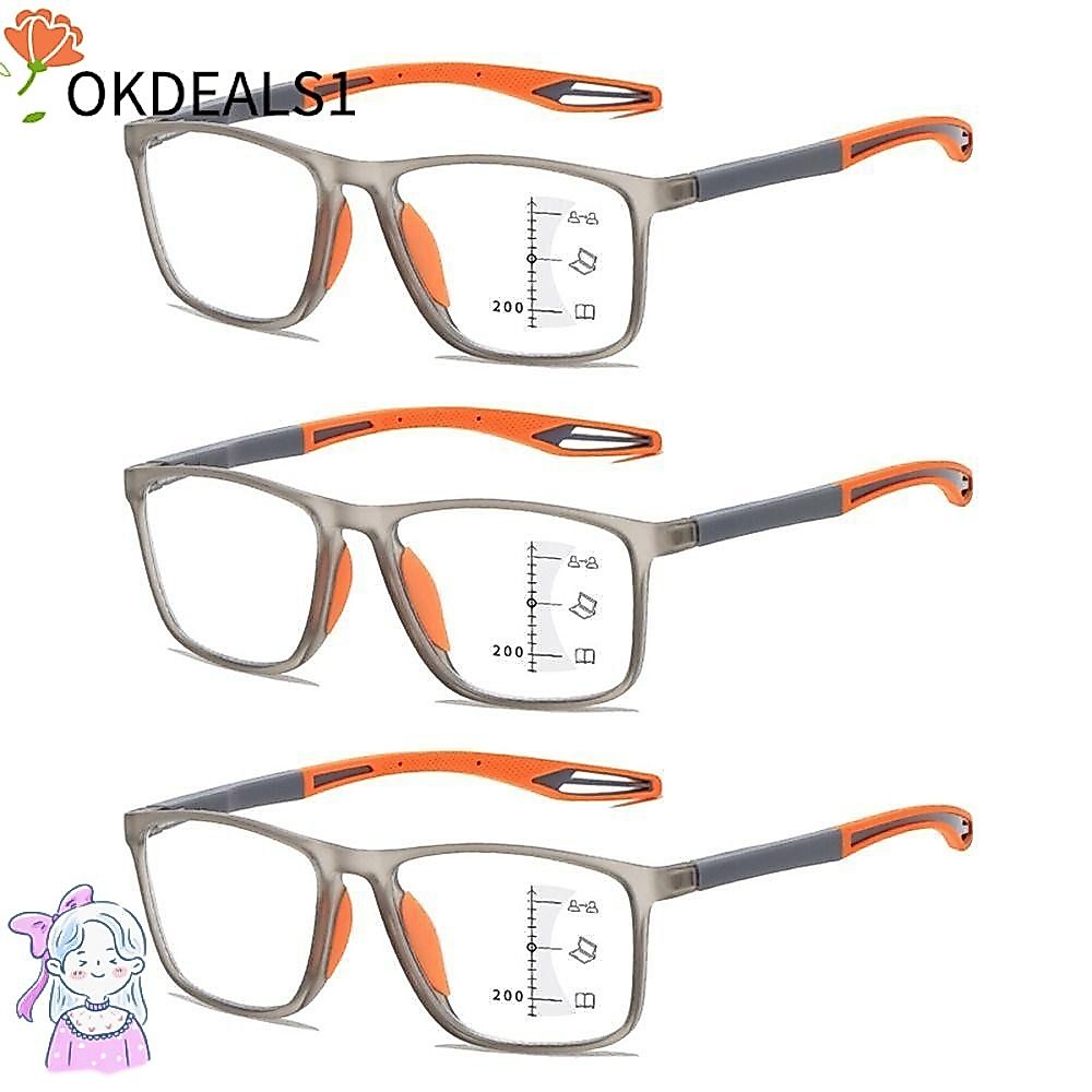 Dealshop แว่นตาอ่านหนังสือ กีฬา แฟชั่น กรอบโปรเกรสซีฟ มัลติโฟกัส แว่นตาสายตายาว เรียบง่าย