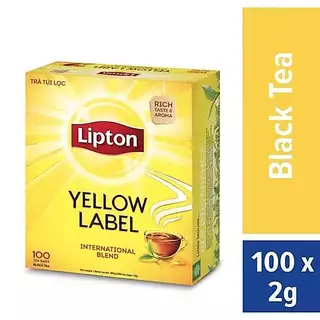 Lipton ชาลิปตันแบบซองจุ่มเปลือย กล่อง 100 ซอง × 2 กรัม (มีขายยกลังในร้าน)ล็อตใหม่