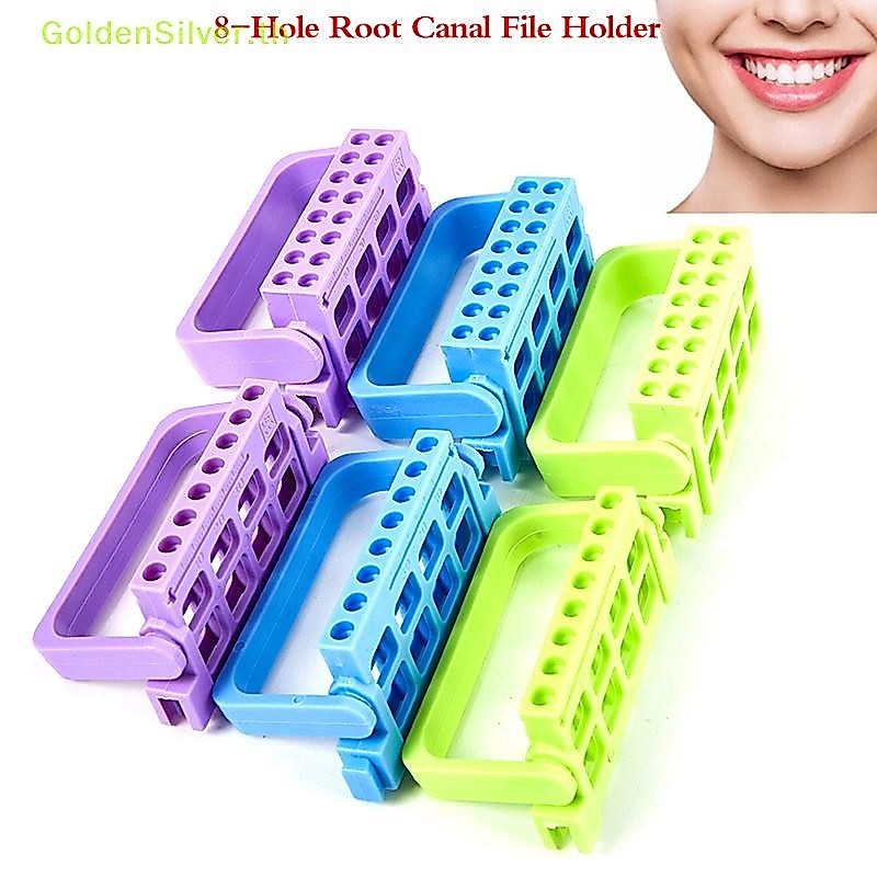 Goldensilver ทันตกรรม Endo แฟ้ม 8/16 หลุม 3 Coloss Endo ขาตั้ง ถาดสําหรับ Endodontic ไฟล์ Organizer กล่อง TH