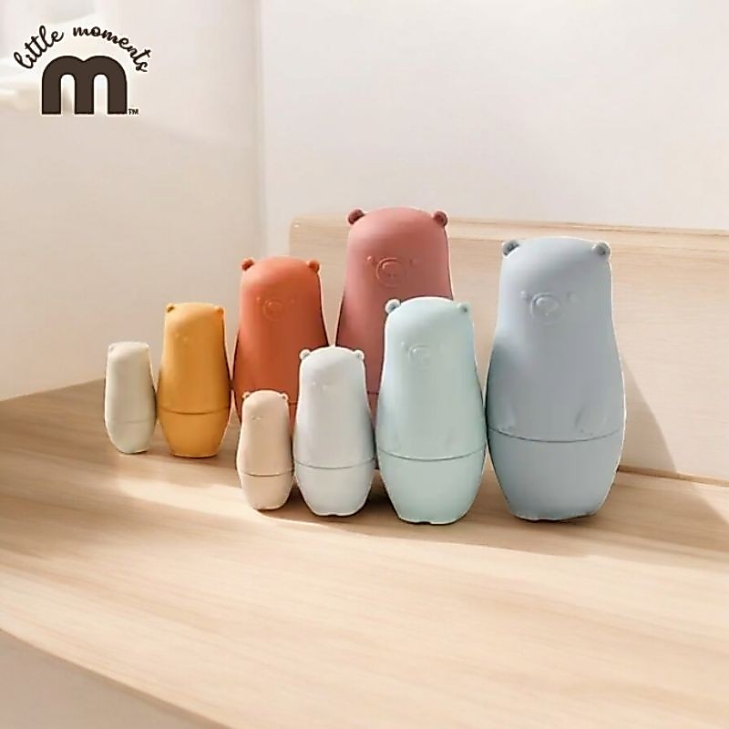 Bear Shape Silicone Nesting Toy:ตุ๊กตาหมีแม่ลูกดกพร้อมส่งค่า🥰