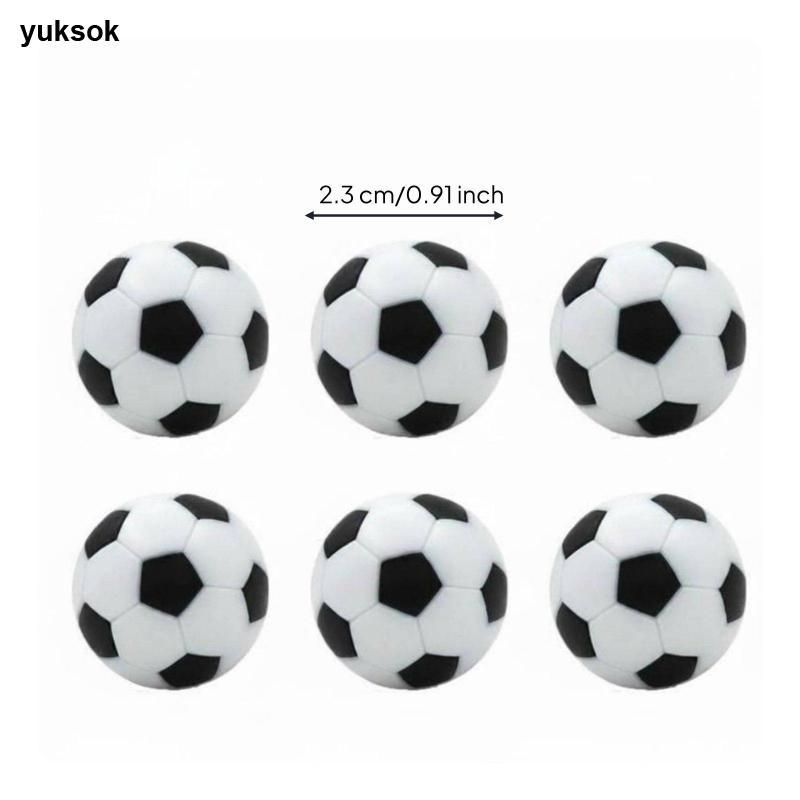 Yuksok 6 ชิ้นยาวนาน 23 มม.ตารางลูกฟุตบอลมาตรฐาน Fit สีดําและสีขาว Foosball Ball ยางเคลือบอุปกรณ์เสริมกีฬา — صورة 5