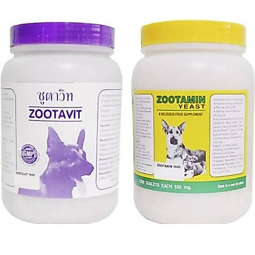 (แพ็คคู่) แคลเซียม zootavit+ zootamin กระป๋องละ 1600เม็ด ซูตาวิท ซูตามิน*โปรดอ่านรายละเอียดก่อนสั่งซื้อ