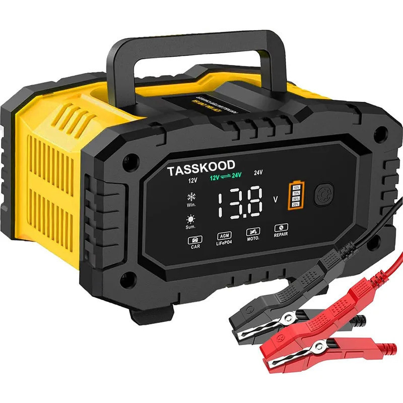 10-Amp Car Battery Charger,12V 24V LiFePO4/Lead-Acid Battery Charger ยานยนต์, แบตเตอรี่ Maintenance