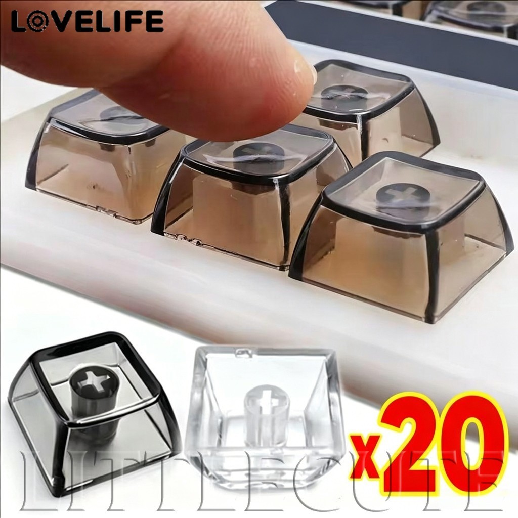 [AUTO & 3C] 10/20PCS - พลาสติกโปร่งใส Universal Keycaps คีย์บอร์ดแบบกลไกหมวกน้ําหนักเบาสําหรับ PC แล็ปท็อปแป้นพิมพ์คอมพิวเตอร์อุปกรณ์เสริม / ราคาดี
