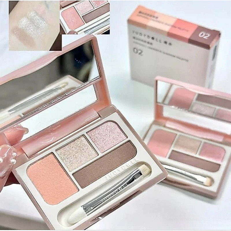 Judydoll Lying Silkworm Plate Brightens แผ่นอายแชโดว์สี่สี