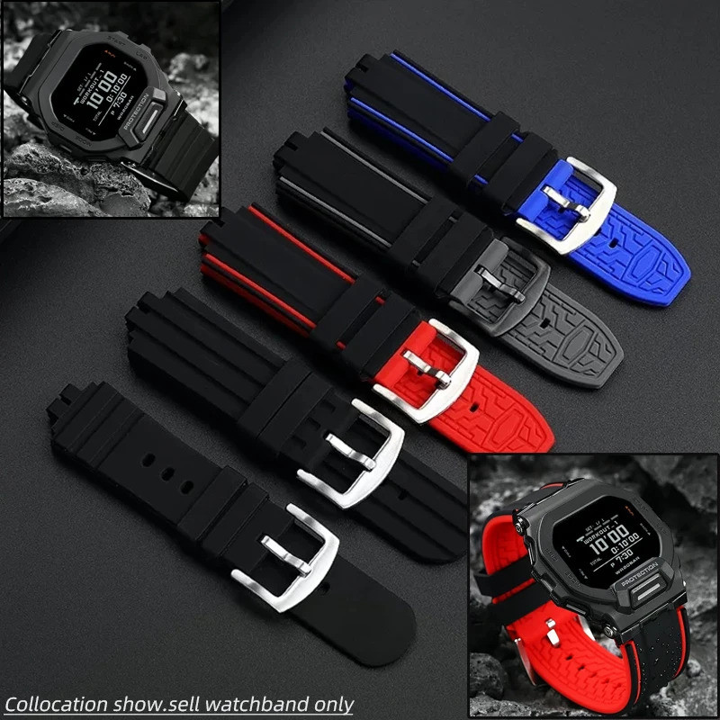 Gbd200 ดัดแปลงสําหรับ Casio Cat Man Gbd-200-1/sm-1a5/9 กีฬาซิลิโคนสายนาฬิกาดําน้ํายาง Watchband ผู้ช