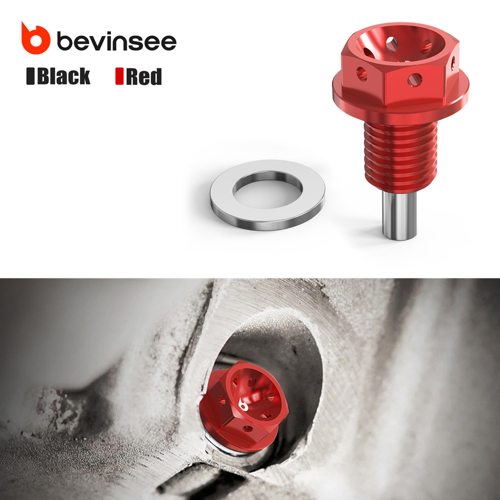 BEVINSEE น้ํามันท่อระบายน้ําปลั๊กแม่เหล็ก M12x1.5 Spump สําหรับ BMW E90 E91 E92 E93 325i 328i 330i 3