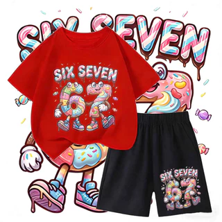 [COD] พร้อมส่ง SIX-SEVENเสื้อยืดเด็ก คอตตอน ชุดสูทเด็กผู้ชาย ชุดลำลอง 2 ชิ้น แฟชั่น สำหรับเด็กชายตัวเล็ก ๆ เซ็