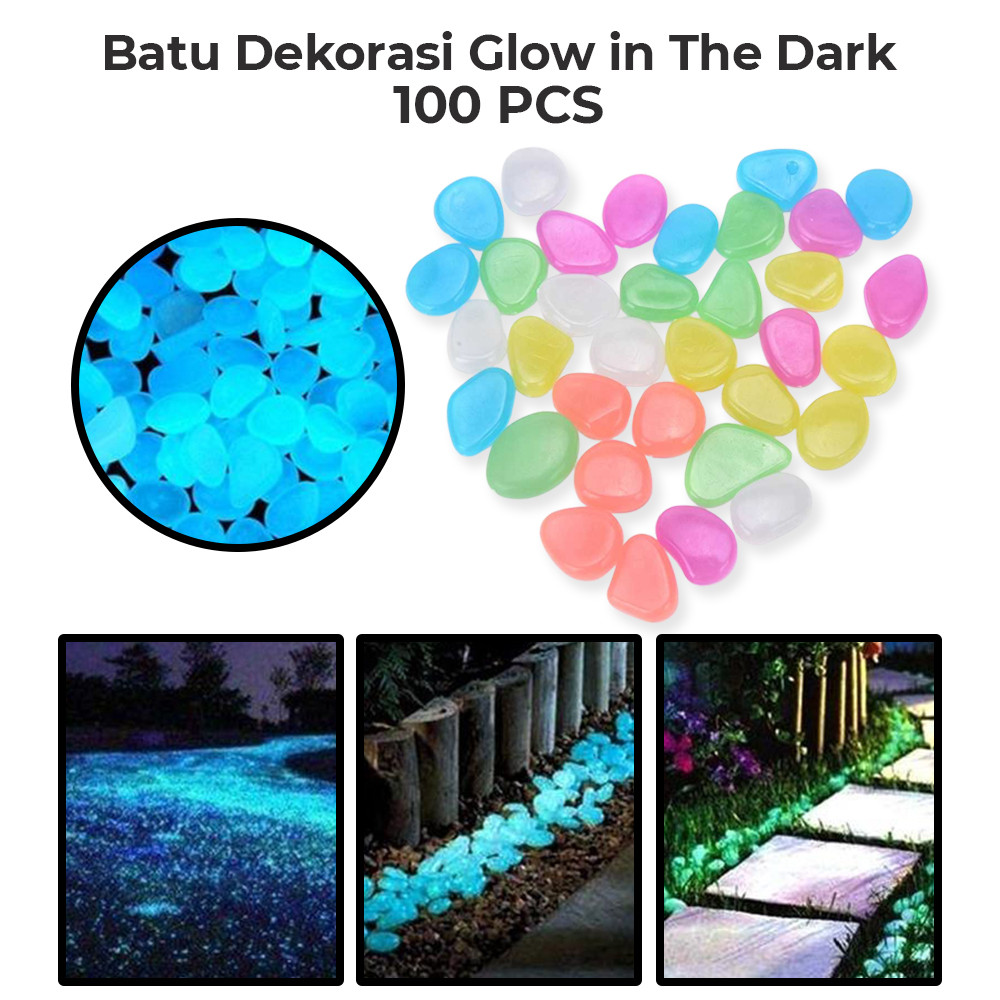 Imos Glow in The Dark Garden Stone 100 ชิ้น - HC0043
