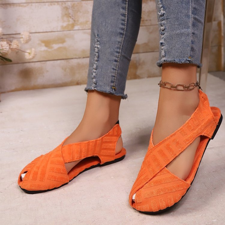 Flat Baotou Fashion All-Match Style Womens Shoes Large Size 44