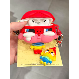 สุนัขร้องไห้สายรุ้งสไตล์ไทยสําหรับ AirPods4 เคสหูฟัง AirPods pro2 ไร้สายบลูทูธนุ่ม 1/2 ซิลิโคน AirPods3 ฝาครอบป้องกันการตก Pro2