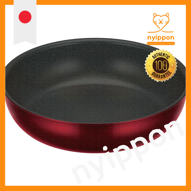 Thermos Durable Series Detachable Handle Frying Pan KVD IH/Gas Compatible Deep Red KVD-024 DR