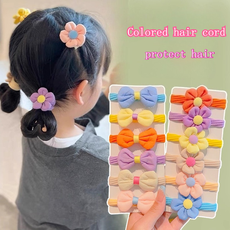 ยางมัดผมสีแคนดี้น่ารัก ความยืดหยุ่นสูงและทนทาน เหมาะสำหรับเด็กผู้หญิง