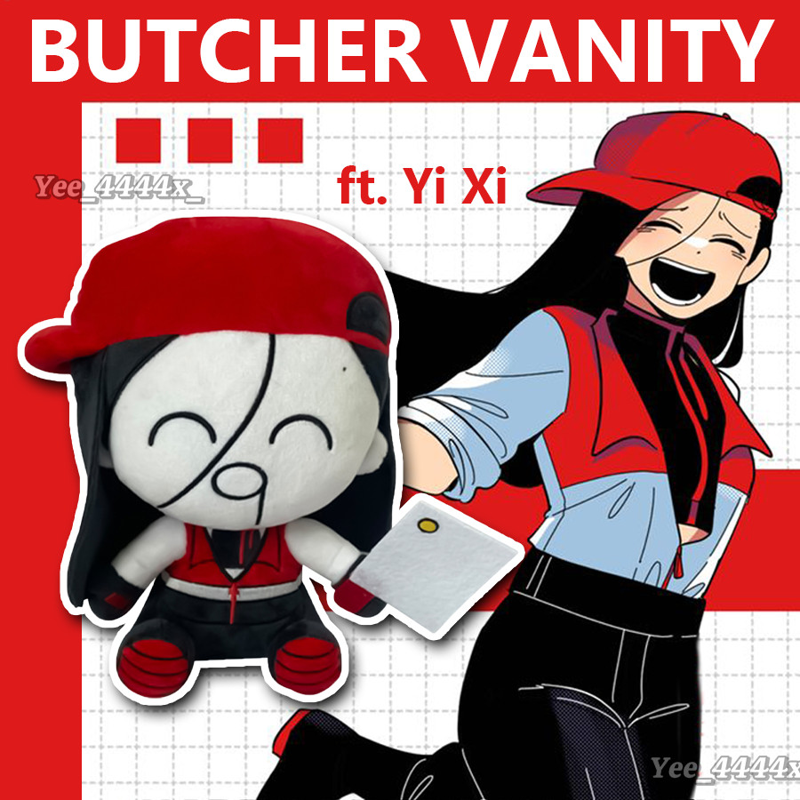 Butcher Vanity Yi Xi Plushie 7.8 นิ้ว Cuddly ตุ๊กตาสะสมสําหรับห้องนอนโซฟาห้องนั่งเล่นตกแต่ง faotyph