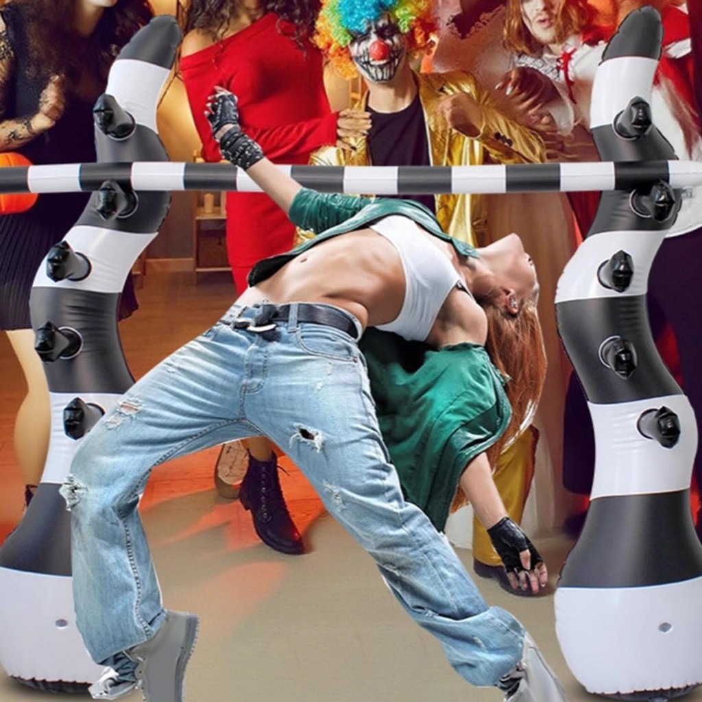 [Lszcx6l] Inflatable Limbo Game เสากระโดดสูงสีดําและสีขาว Sandworm เทศกาลสนามหญ้า Bithday ความแปลกให