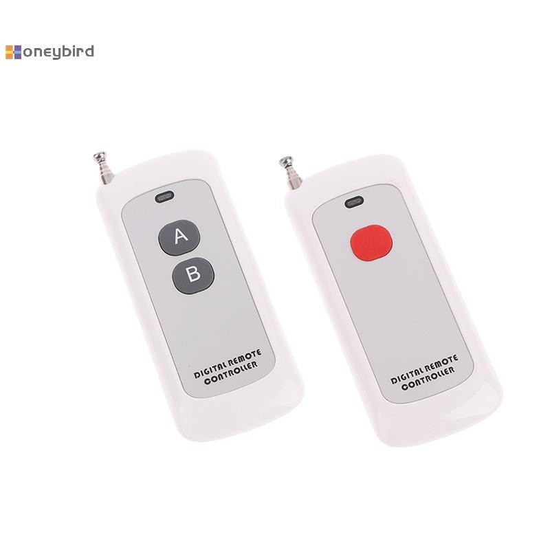 Honeybird EV1527 433MHZ รีโมทคอนโทรลกําลังสูง 1000m 1/2 ปุ่มเรียนรู้รหัสโรงรถประตูเปิดประตูรีโมทคอนโทรล 12V