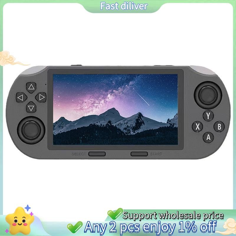 เครื่องเล่นเกมแบบพกพาคอนโซลเกมมือถือย้อนยุค 4.5 นิ้ว หน้าจอ IPS ในตัว 20000+ เกม รองรับ PS1