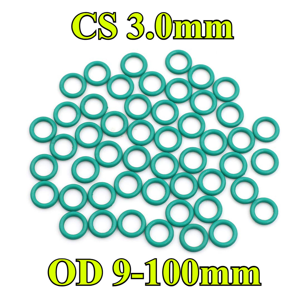 [MHJ-STH] CS3.0mm * OD9-100mm O-Ring สีเขียว O-Ring FKM แหวนปิดผนึก