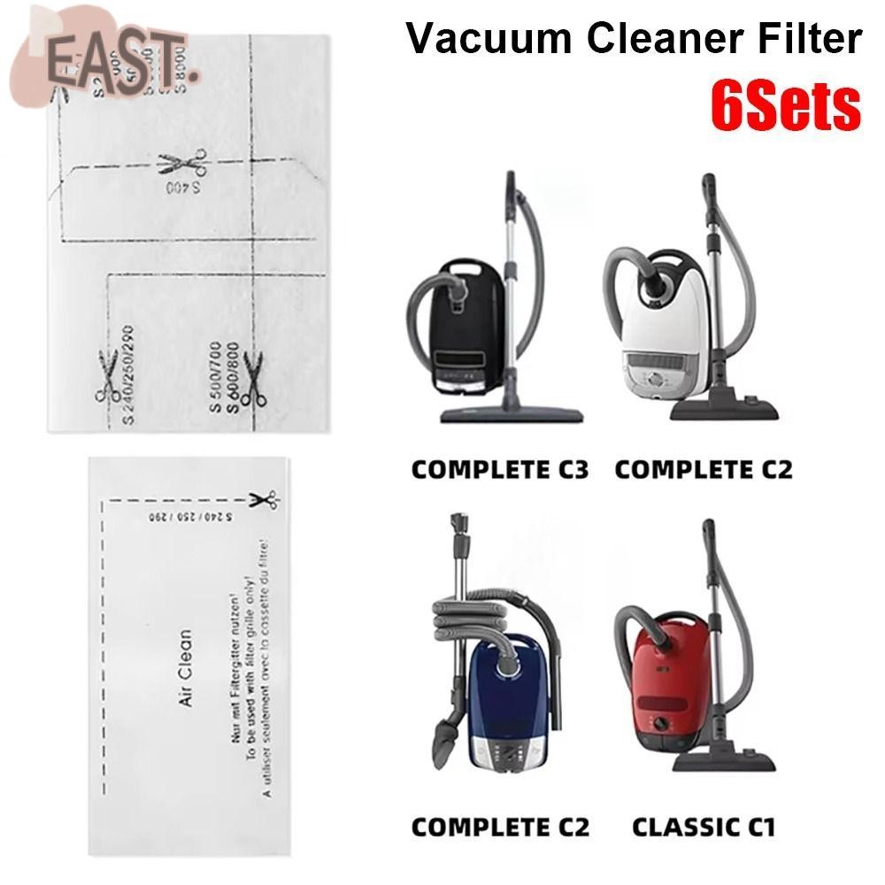 EASTS 6 ชุดผ้าฝ้ายกรอง, Air Clean ไอเสียกรองเครื่องดูดฝุ่น,ทนทานแพ็คเครื่องใช้ในบ้านอะไหล่สําหรับ Mi