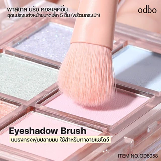 OD8058 ODBO โอดีบีโอ พาสเทลบลัชคอลเลคชั่น PASTEL BRUSH COLLECTION เซ็ทแปรง 5 ชิ้น พร้อมกระเป๋า