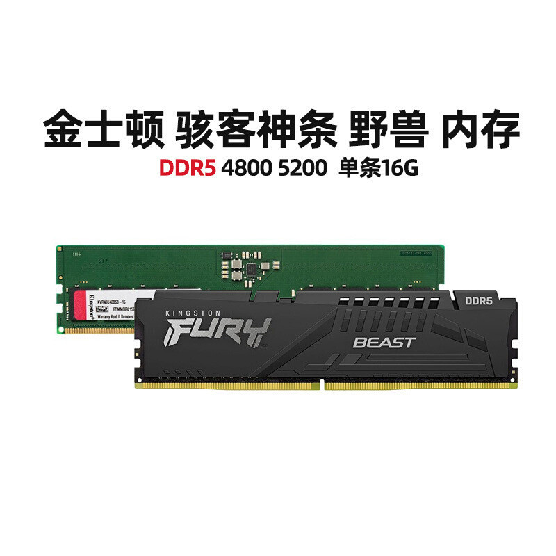 适用野兽骇客神条金士.顿4800台式机URDDR5Y5200FBeast电脑内存条