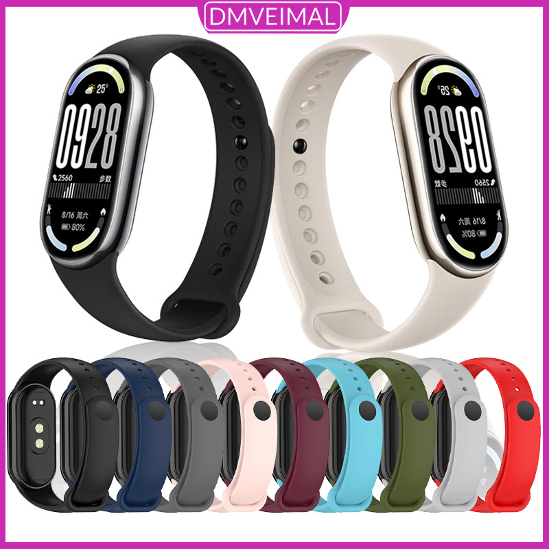 สายรัดยางซิลิโคน for Mi Band 10 9 8 NFC สร้อยข้อมือสายนุ่ม for Xiaomi Miband 10 9 8 สายข้อมือกีฬากันน้ำ