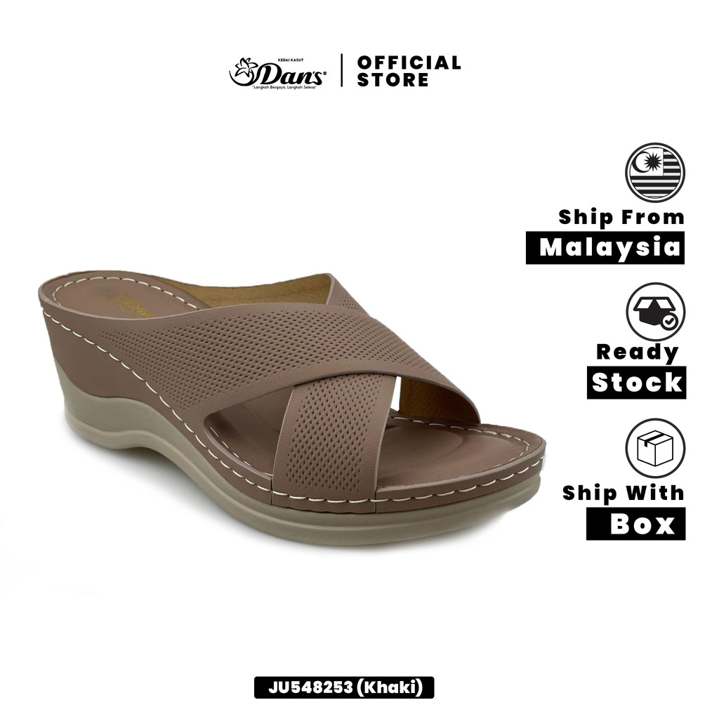 Dans Womens Comfort Lightweight Comfort Soft Sole Shoes - สีดํา / Khaki JU548253