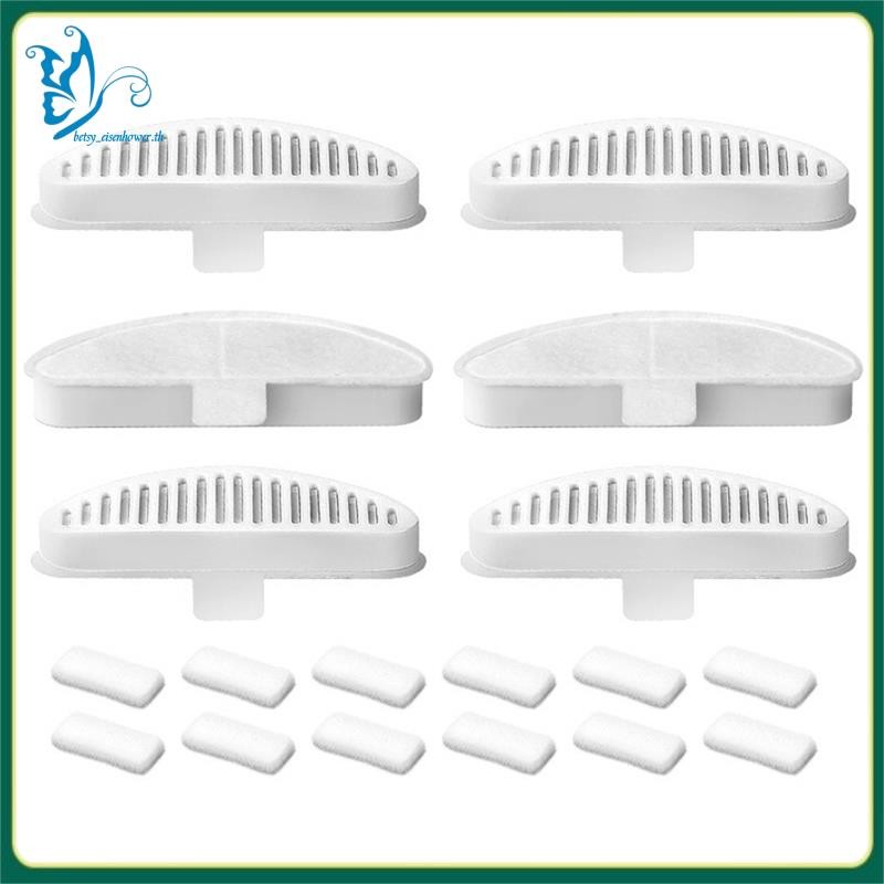 [betsy_eisenhower.th] 6PCS ตัวกรองน้ําพุแมวสําหรับน้ําพุ Uahpet 67oz/2L น้ําพุแมวอุปกรณ์เสริมตัวกรอง