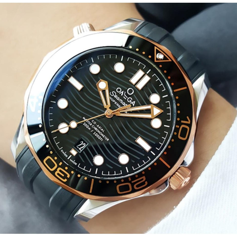 Ou Mijia Hippocampus 300 นาฬิกาผู้ชายสีดําทองนาฬิกาผู้ชาย