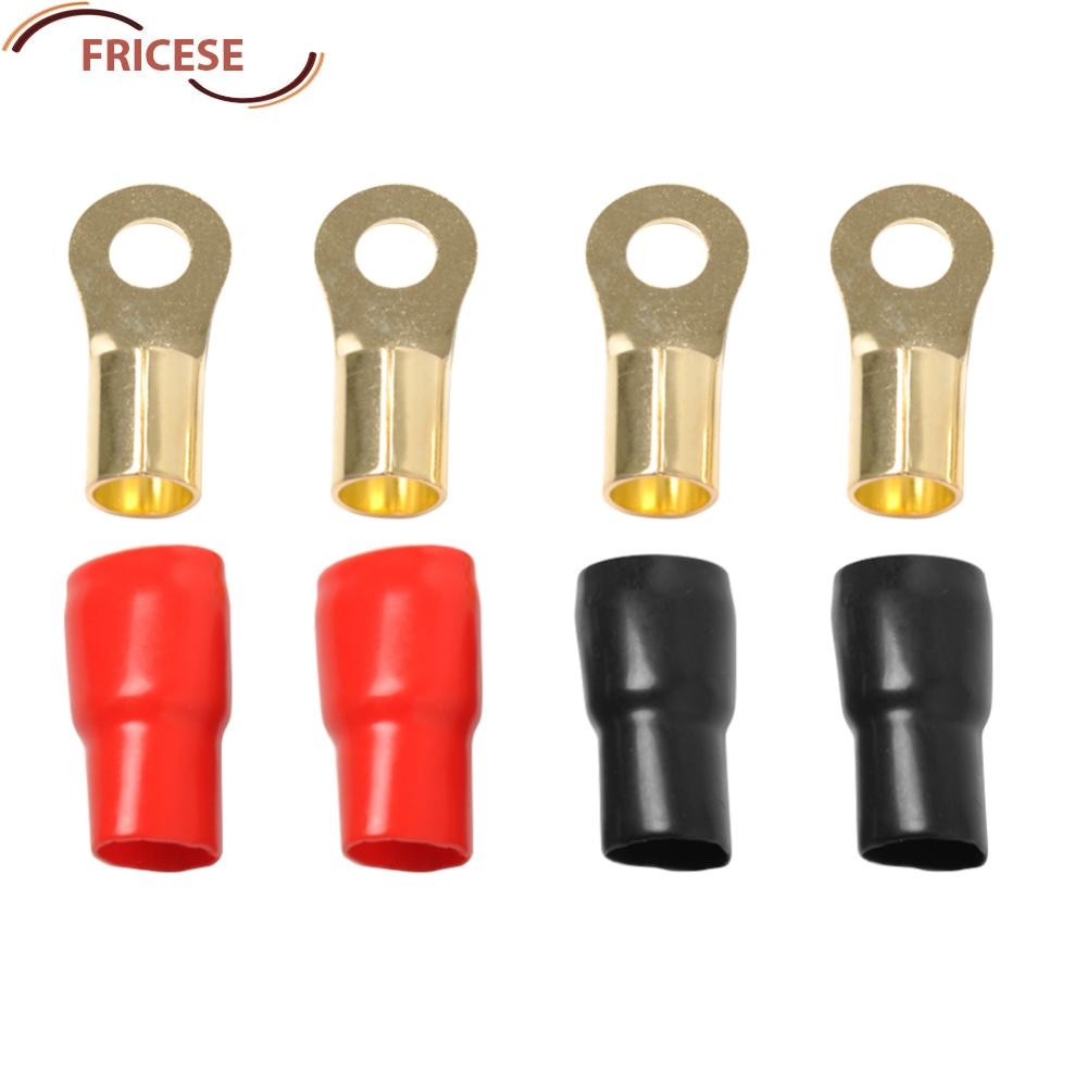 4pcs Power Ground Wire Ring Terminals Car Auto Audio 0GA Gauge Connectors [Fricese.th]