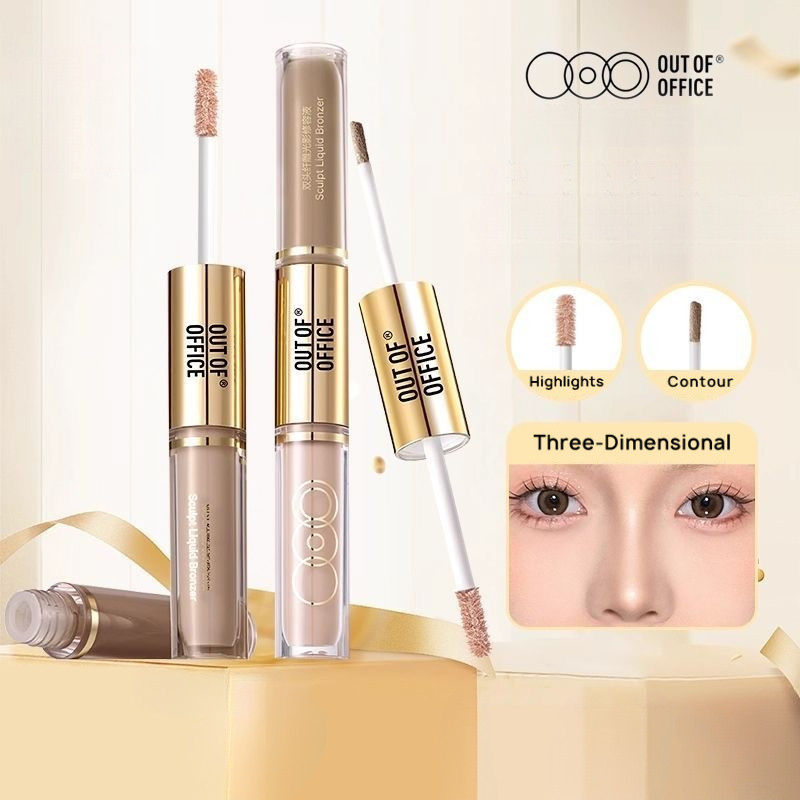 OUTOFOFFICE คอนทัวร์ สองปลาย เบาและเงา ลิควิด ไฮไลท์ คอนทัวร์ ลิควิด OOO แท่งคอนทัวร์