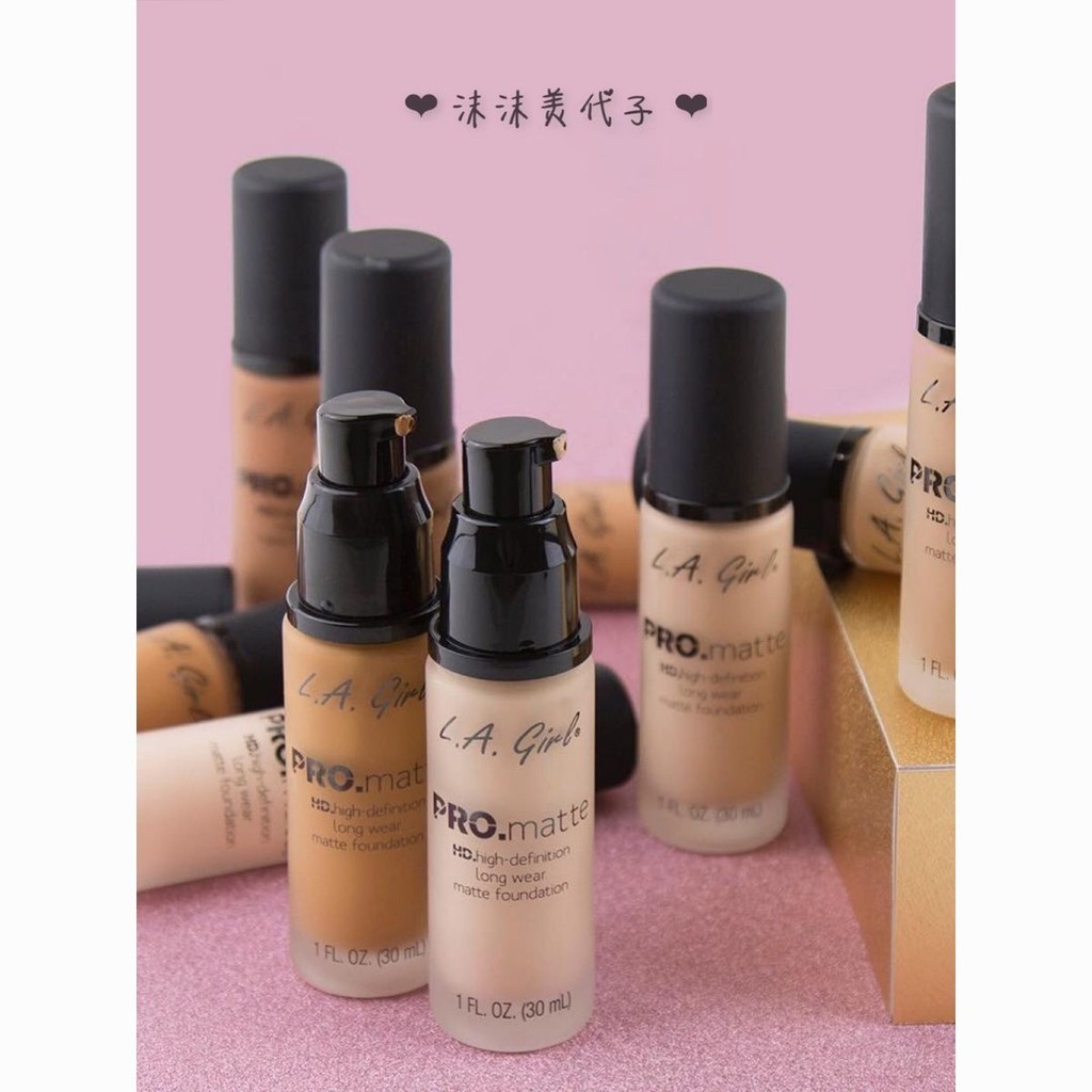 0906 แต่งหน้าสีดําที่สวยงาม LA GIRL LA GIRL Los Angeles GIRL กันน้ํา Non-Take-Off Long-Lasting Matte