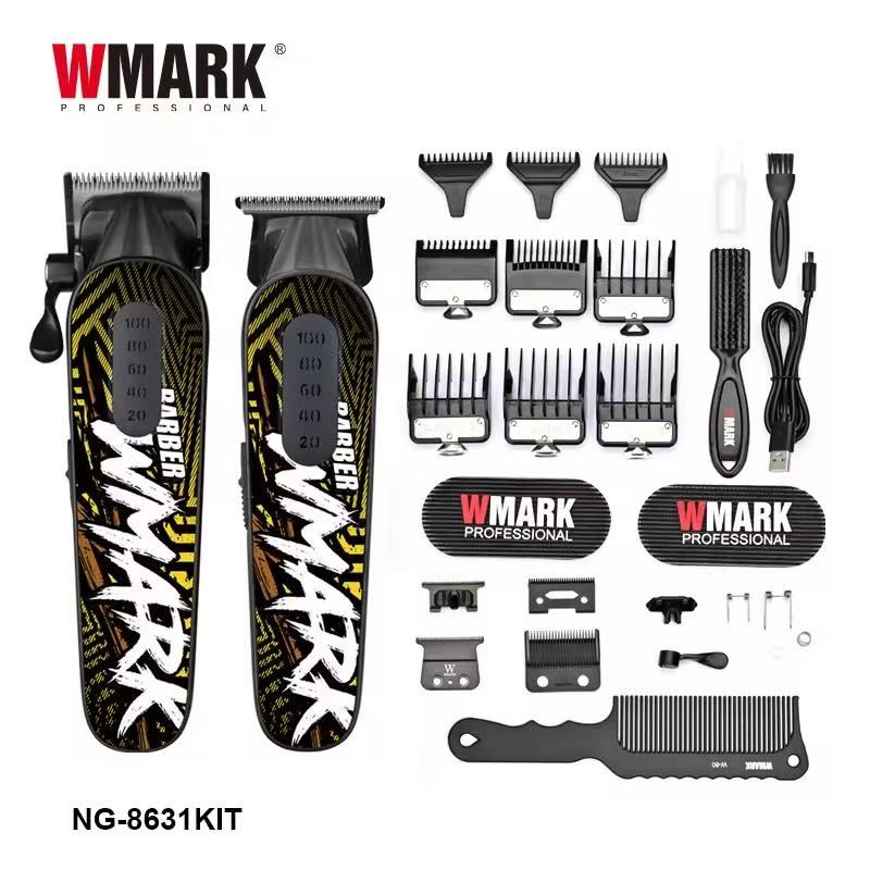 WMARK ปัตตาเลี่ยนผมความเร็วสูงหัวน้ํามันไฟฟ้า Push Clipper ชาร์จผม Clipper ร้านทําผม NG-8631