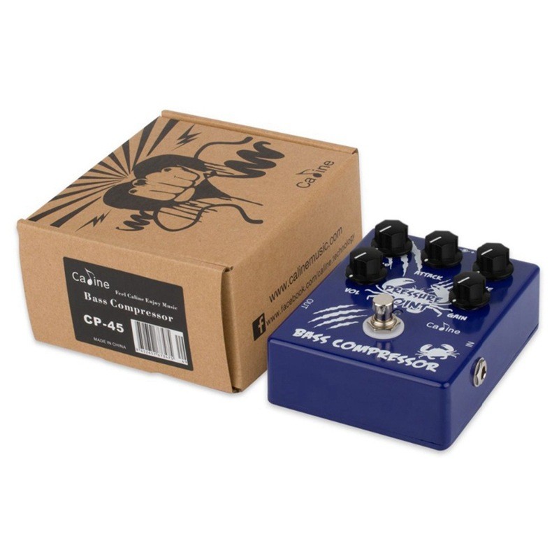 Caline CP-45 Bass Compressor Bass Effect Pedal Pressure Point Aluminium Alloy Shell