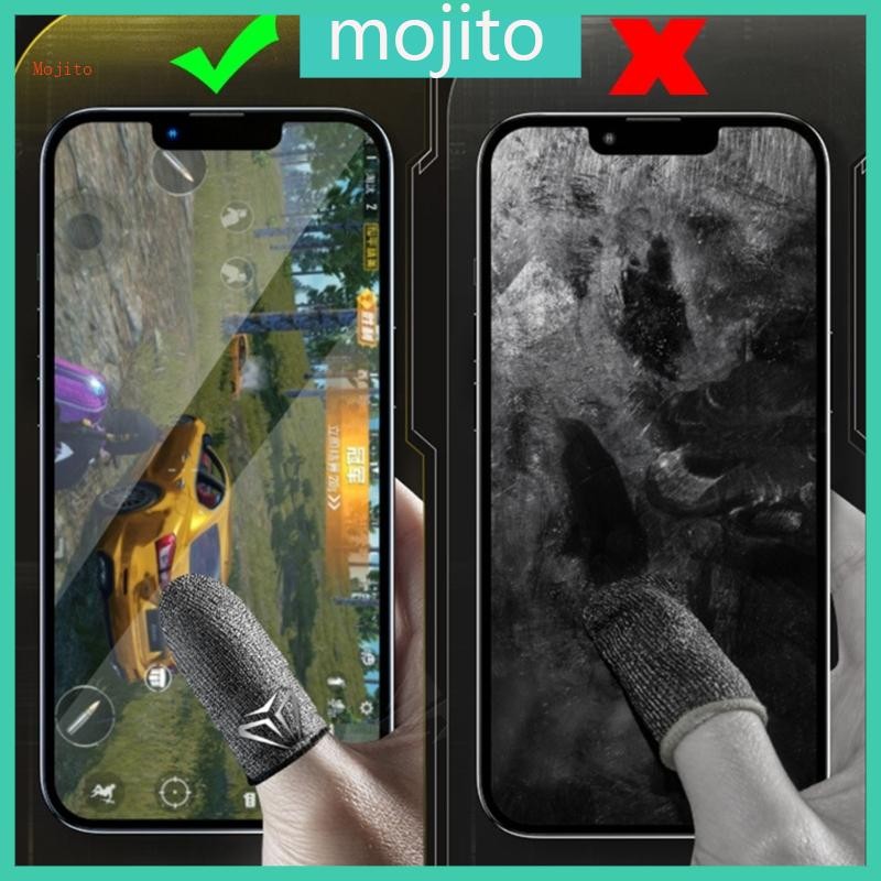 Mojito 1 2 คู่นิ้วมือสําหรับ w กล่องเก็บ Anti Sweat Breathable Gaming Finger Gl