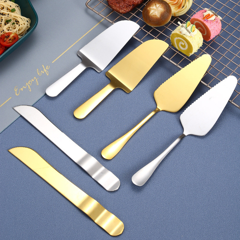 ChokSteel ​ที่ตักเค้กสแตนเลสแท้ ใหม่!ด้ามจับหนาพร้อมฟันปลาสำหรับตัดแบ่งในตัว ที่ตักชิ้นเค้ก ช้อนตักเค้ก ที่ตักขนมเค้ก มี