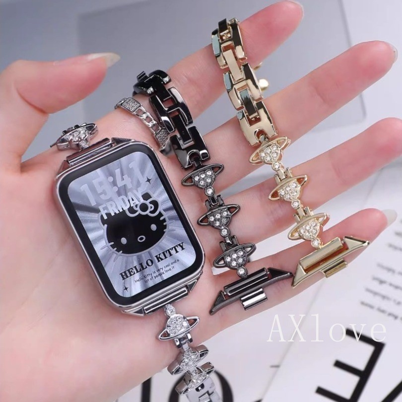 สําหรับ Xiao Mi Mi Mi Band 10Pro Watchband 8Pro 9Pro Luxury Diamond Saturn สําหรับ Redmi Watch 4 5 ส
