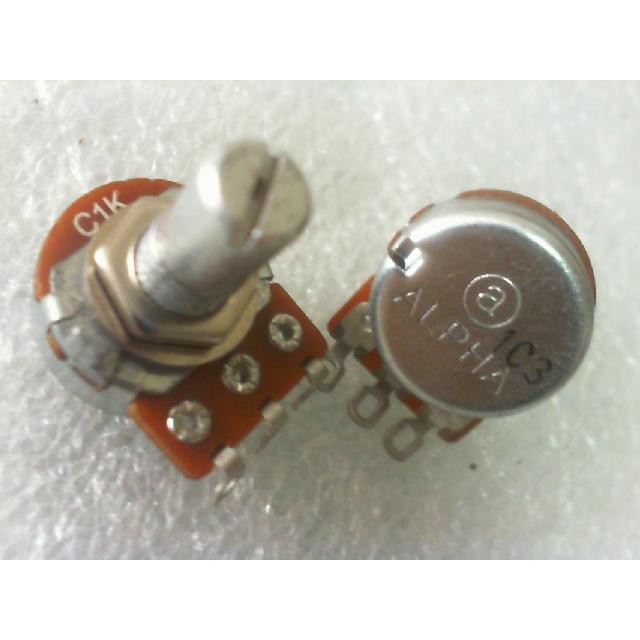 ไต้หวัน ALPHA Potentiometer.Single Link.C1K/Shaft 6mmX15mm