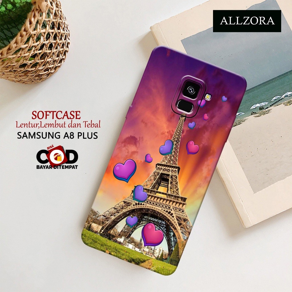 HP ALLZORA - เคส Samsung A8 Plus 2018 ล่าสุด - เคสแฟชั่น PARIS - Samsung A8 Plus 2018 Pro Camera Sof