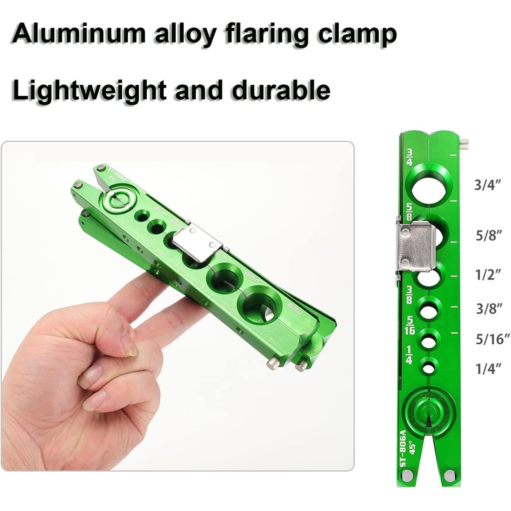 Bonvoisin Flaring Tool 1/4-3/4 HVAC Single Flare Tool 45° เครื่องมือต๊าปเกลียวหลอดประหลาดพร้อมชิ้นจํ